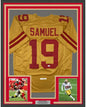 Framed Autographed/Signed Deebo Samuel 35x39 San Francisco Gold Football Jersey JSA COA