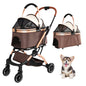 Pet Stroller for Dogs and Cats, 2-in-1 Detachable Foldable With Sun Canopy