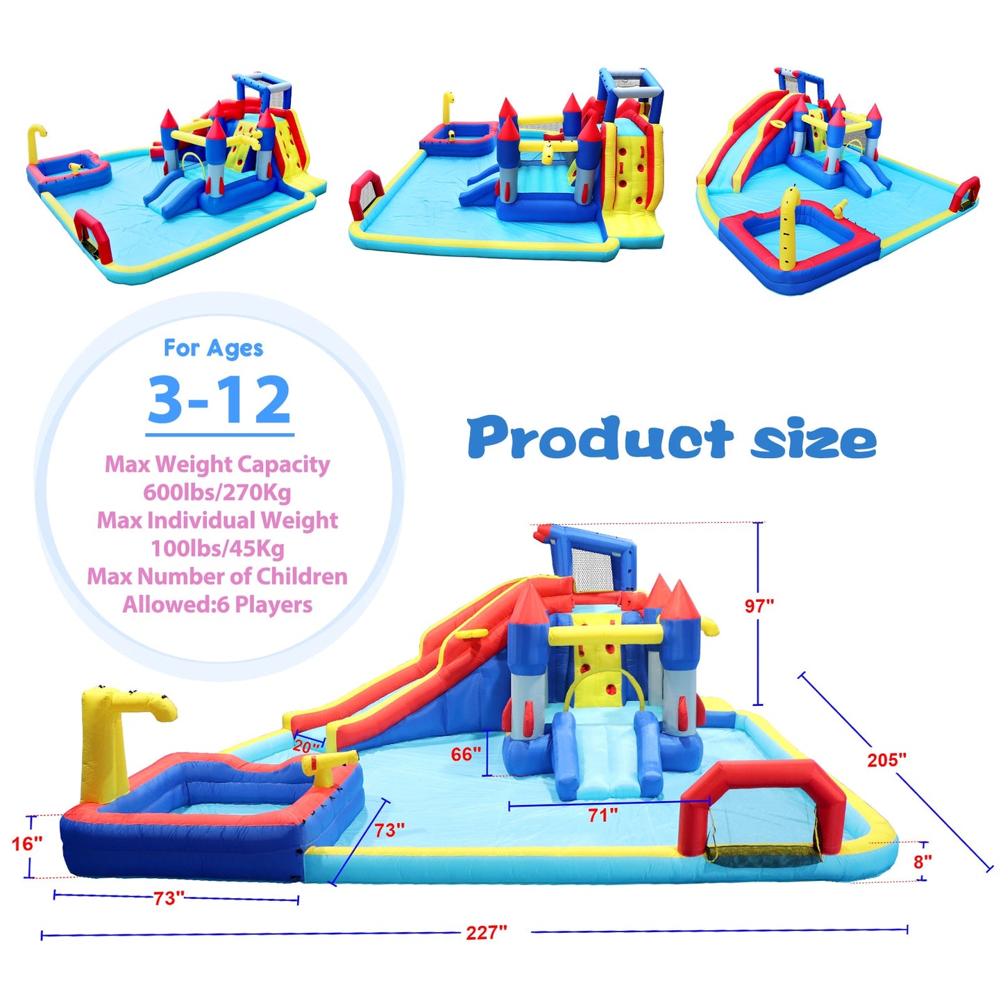 10 in1 Inflatable Slide Water Park and Bouncing House