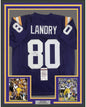Framed Autographed/Signed Jarvis Landry 35x39 LSU Purple College Football Jersey JSA COA