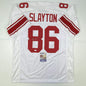 Autographed/Signed Darius Slayton New York White Football Jersey JSA COA