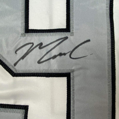 Framed Autographed/Signed Maxx Crosby 35x39 Las Vegas Oakland Color Rush Football Jersey JSA COA