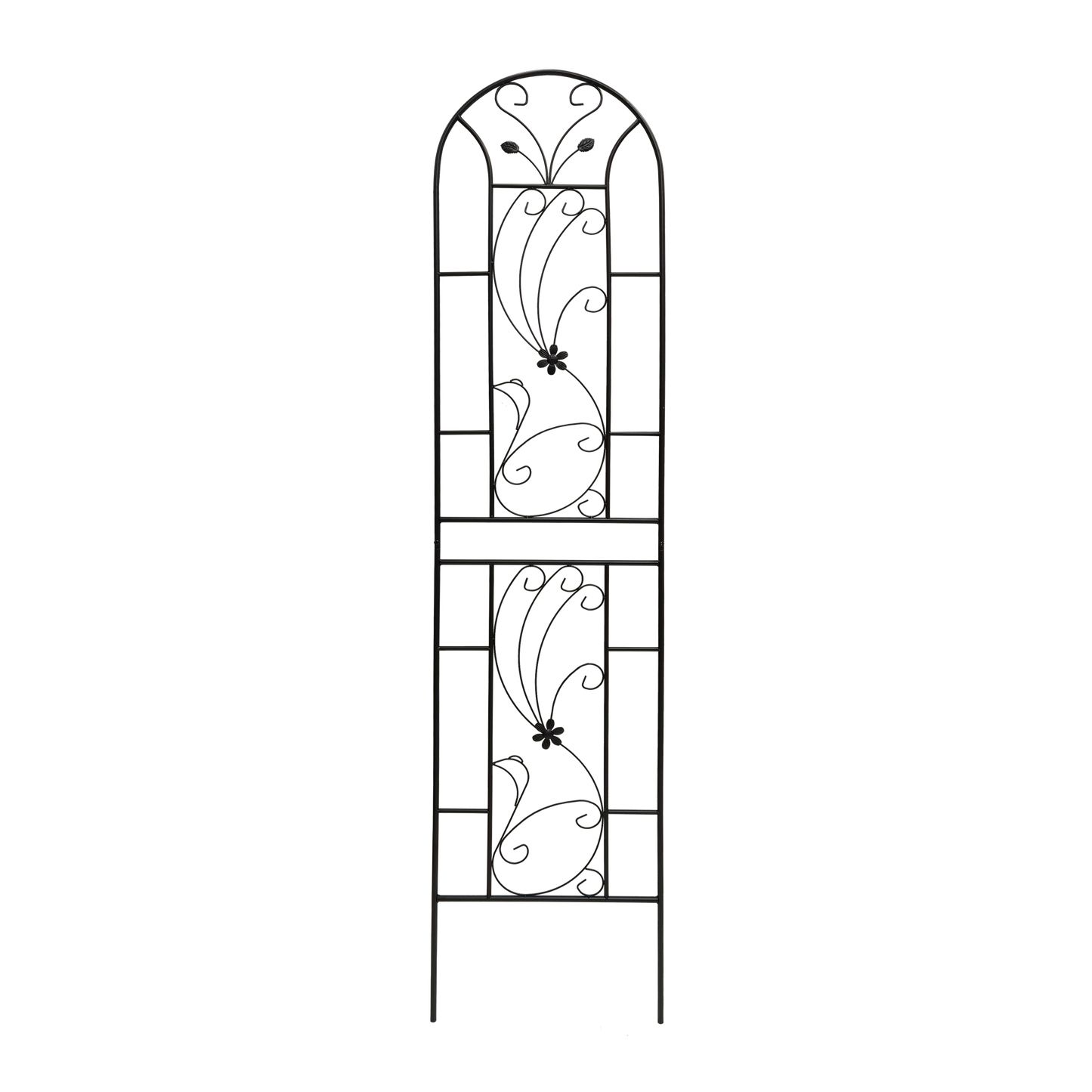 4 Pack Metal Garden Trellis 86.7'' x 19.7'' Rustproof Black