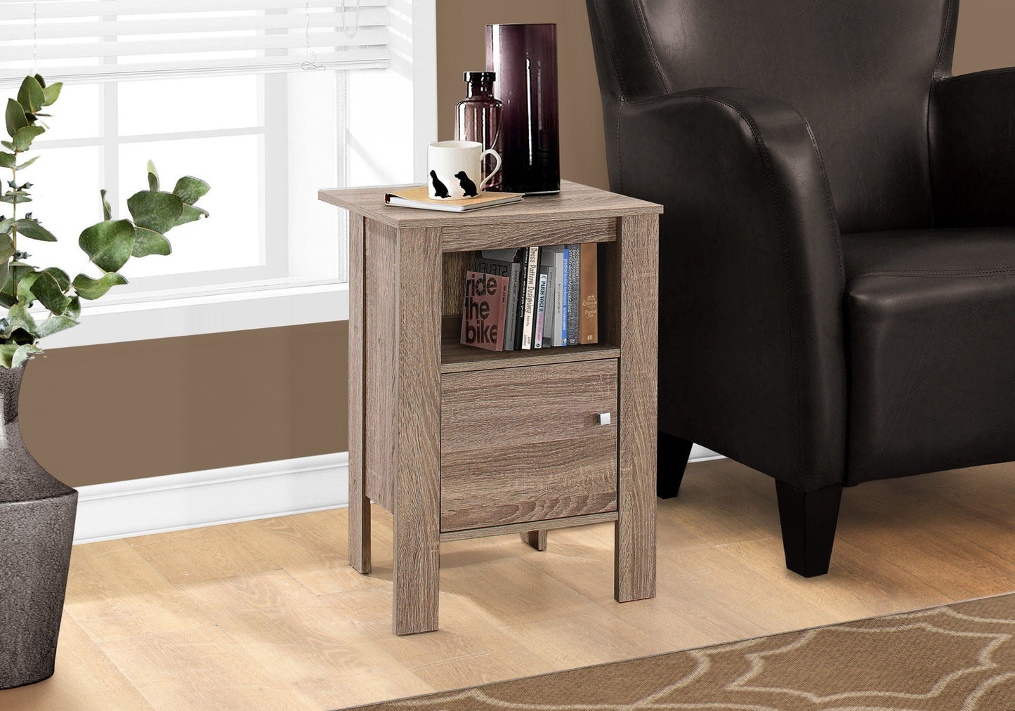 Accent Nightstands with Storage and Transitional Style