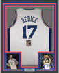 Framed Autographed/Signed JJ J.J. Redick 35x39 Philadelphia White Basketball Jersey JSA COA