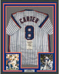 Framed Autographed/Signed Gary Carter 35x39 New York Pinstripe Baseball Jersey JSA COA