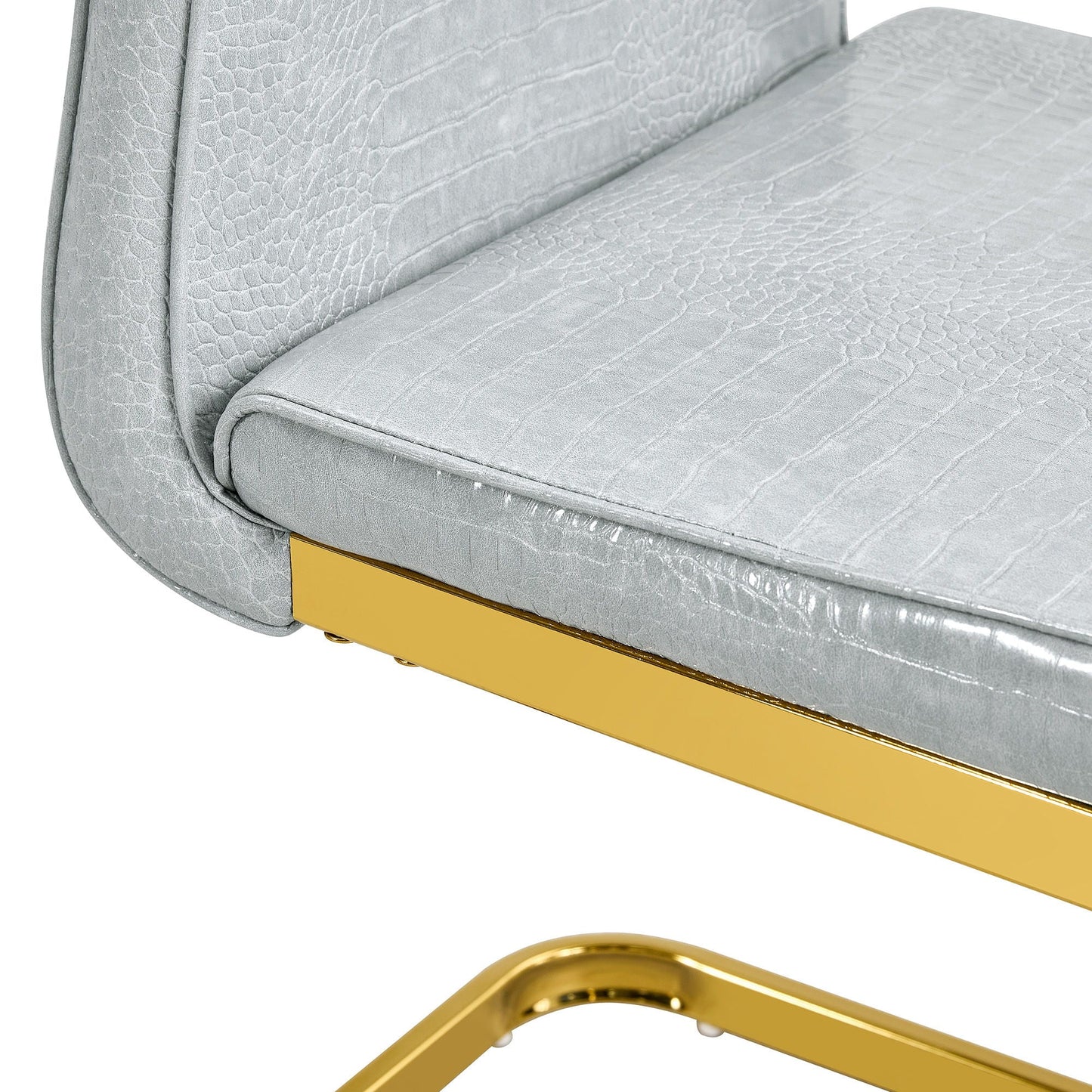 Elegant Design Alligator Skin Upholstered Dining Chairs