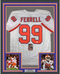 Framed Autographed/Signed Clelin Ferrell 35x39 Clemson White College Football Jersey JSA COA