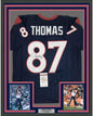 Framed Autographed/Signed Demaryius Thomas 35x39 Houston Blue Football Jersey JSA COA