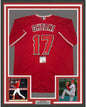 Framed Autographed/Signed Shohei Ohtani 35x39 Los Angeles LA Anaheim Red Baseball Jersey PSA/DNA COA