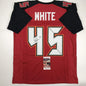 Autographed/Signed Devin White Tampa Bay Red Football Jersey JSA COA