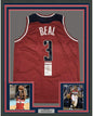 Framed Autographed/Signed Bradley Beal 35x39 Washington Red Basketball Jersey JSA COA