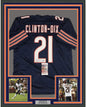 Framed Autographed/Signed Haha Ha Ha Clinton-Dix 35x39 Chicago Blue Football Jersey JSA COA