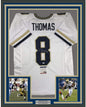 Framed Autographed/Signed Demaryius Thomas 35x39 Georgia Tech White College Football Jersey PSA/DNA COA