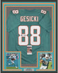 Framed Autographed/Signed Mike Gesicki 35x39 Miami Teal Football Jersey JSA COA