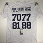 Autographed/Signed Purple People Eaters Minnesota White Football Jersey JSA COA