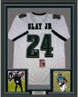 Framed Autographed/Signed Darius Slay Jr. 35x39 Philadelphia White Football Jersey JSA COA