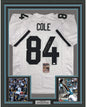 Framed Autographed/Signed Keelan Cole 35x39 Jacksonville White Football Jersey JSA COA