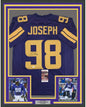 Framed Autographed/Signed Linval Joseph 35x39 Minnesota Color Rush Football Jersey JSA COA