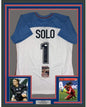 Framed Autographed/Signed Hope Solo 35x39 White Soccer Team USA World Cup Jersey JSA COA
