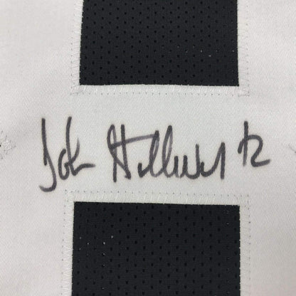 Framed Autographed/Signed John Stallworth 35x39 Pittsburgh Black Football Jersey JSA COA
