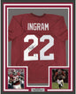 Framed Autographed/Signed Mark Ingram II 35x39 Alabama Crimson College Football Jersey GTSM COA Holo Only