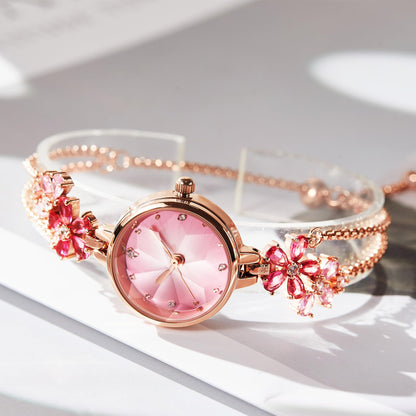 TIME100 Women's Bracelet Watches Ladies Quartz Wrist Watch with Green Dial Bezel with Crystals in Movement Bracelet Strap with Diamonds Waterproof