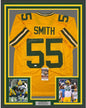 Framed Autographed/Signed Za'Darius Smith 35x39 Green Bay Yellow Football Jersey JSA COA