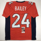 Autographed/Signed Champ Bailey Denver Orange Football Jersey Beckett BAS COA