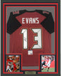Framed Autographed/Signed Mike Evans 35x39 Tampa Bay Red Football Jersey PSA/DNA COA
