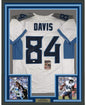 Framed Autographed/Signed Corey Davis 35x39 Tennessee 2018 White Football Jersey JSA COA