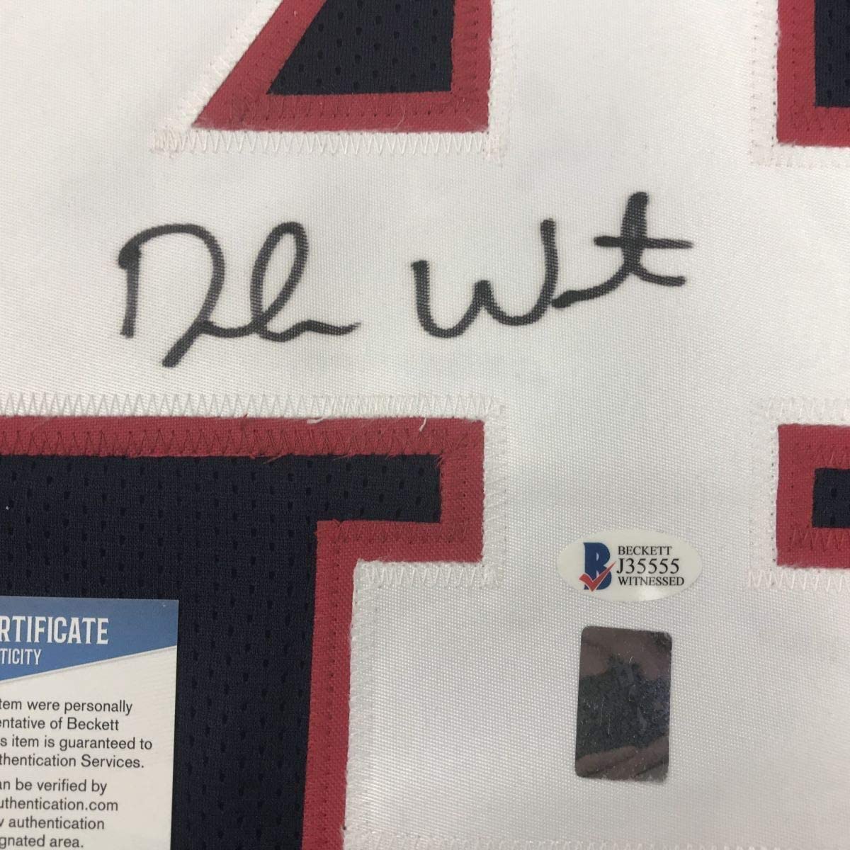 Framed Autographed/Signed Deshaun Watson 35x39 Houston Blue Football Jersey Beckett BAS COA