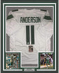 Framed Autographed/Signed Robby Anderson 35x39 New York 2019 White Football Jersey JSA COA