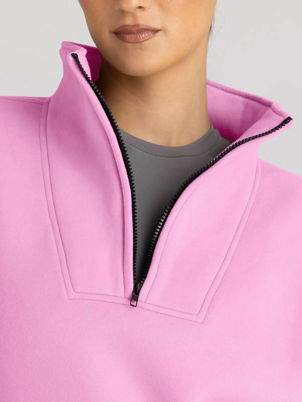 Oversized Half Zip Sweatshirt Cozy by Love Salve