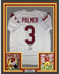 Framed Autographed/Signed Carson Palmer Heisman 02 35x39 USC Southen Cal White College Football Jersey Beckett BAS COA