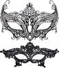 Masquerade Mask for Women Shiny Rhinestone Venetian Party Prom Ball Metal Mask
