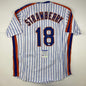 Autographed/Signed Darryl Strawberry New York Pinstripe Baseball Jersey PSA/DNA COA