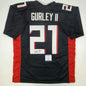 Autographed/Signed Todd Gurley II Atlanta Black Football Jersey Beckett BAS COA