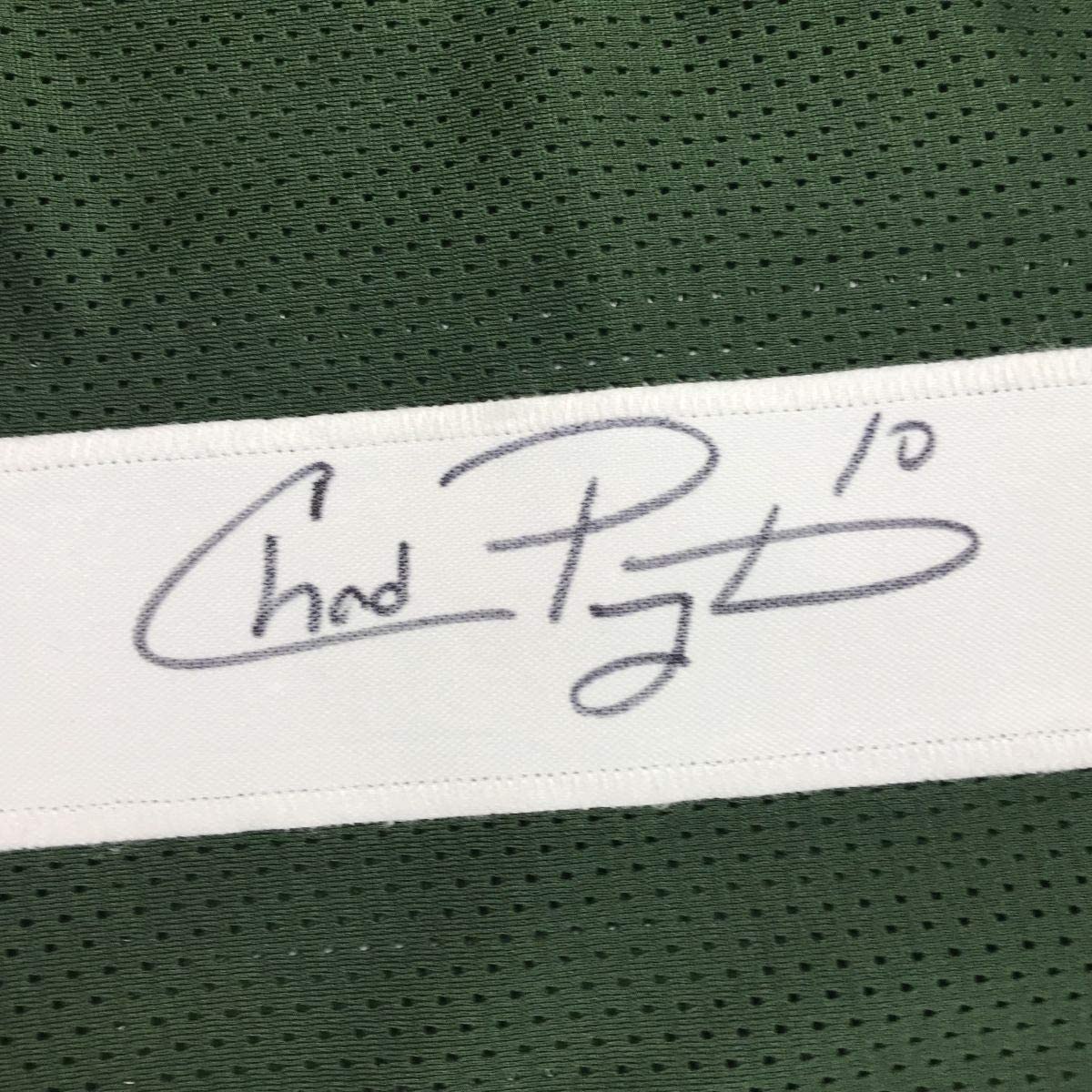 Framed Autographed/Signed Chad Pennington 35x39 New York Green Football Jersey Beckett BAS COA