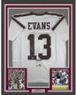 Framed Autographed/Signed Mike Evans 35x39 Texas A&M White College Football Jersey PSA/DNA COA