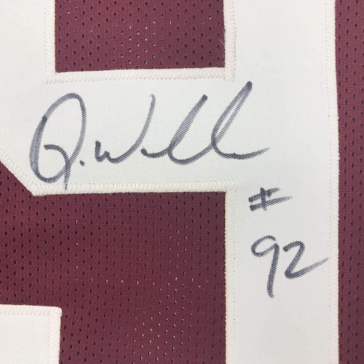 Framed Autographed/Signed Quinnen Williams 35x39 Alabama Red College Football Jersey JSA COA