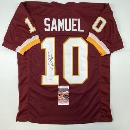 Autographed/Signed Curtis Samuel Washington Burgundy Football Jersey JSA COA