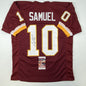 Autographed/Signed Curtis Samuel Washington Burgundy Football Jersey JSA COA