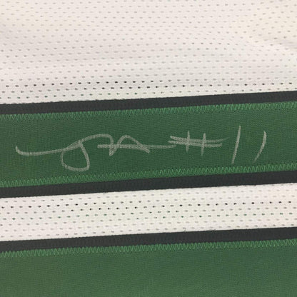 Framed Autographed/Signed Robby Anderson 35x39 New York 2019 White Football Jersey JSA COA