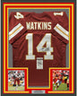 Framed Autographed/Signed Sammy Watkins 35x39 Kansas City Red Football Jersey JSA COA
