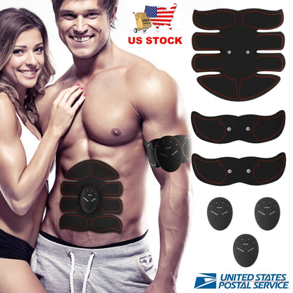 ABS Stimulator Muscle Toner EMS Abdominal Toning Belts Body Fitness Trainer w/ 6Modes