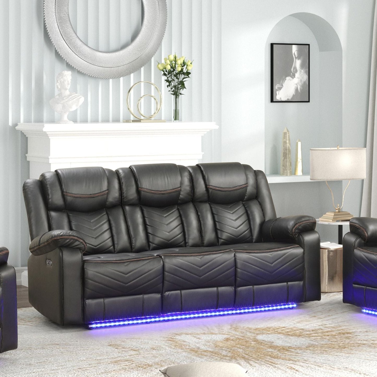 Challenger LED Power Recliner Set
