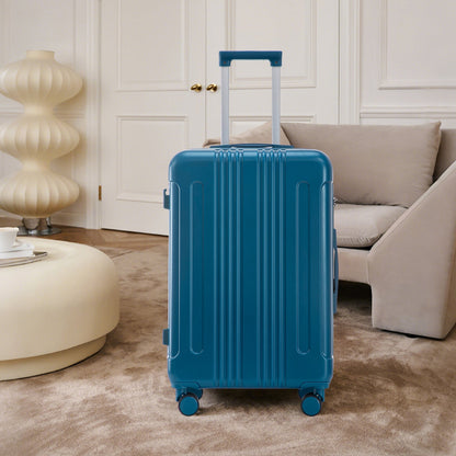 3-Piece ABS Spinner Wheel Luggage Set 20"/24"/28" Dark Blue