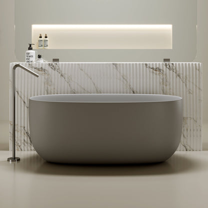 51'' Freestanding Bathtub Resin Stone Soaking Bathtub