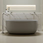 51'' Freestanding Bathtub Resin Stone Soaking Bathtub